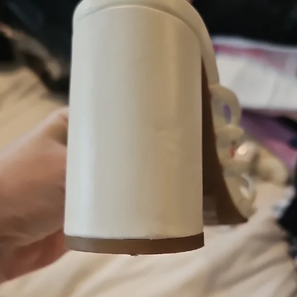 Nine West Women's White Strappy Heels - Picture 5 of 6